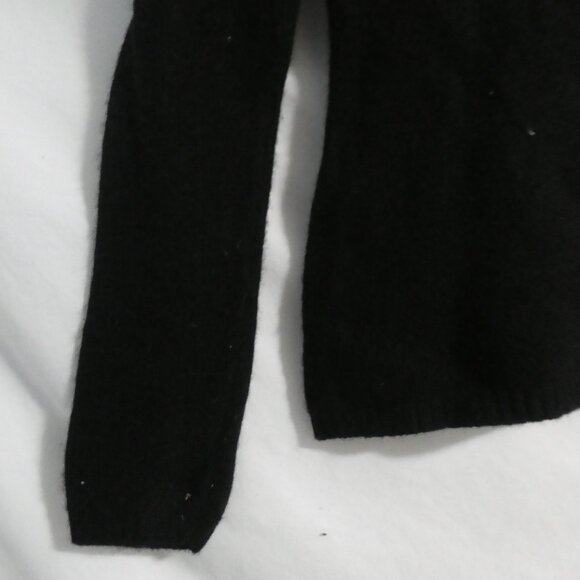 CLOCKHOUSE | small | Black Mock Neck Long Sleeve Wool Sweater - Picture 13 of 16